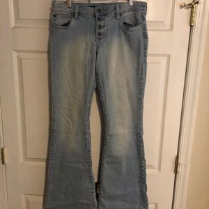 Low rise skinny flare jeans